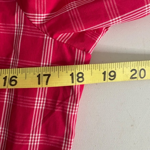 NWOT Calvin Klein Red White Plaid Gingham Cotton Dress - Picture 13 of 15